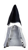 Morikukko Grey Basic Black Çıkabilir Kapüşonlu Sırt Çantası