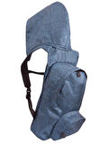 Morikukko Back To School Navy Denim Çıkabilir Kapüşonlu Sırt Çantası