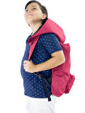 Morikukko Back To School Burnt Red Kapüşonlu Sırt Çantası