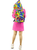 Morikukko Back To School Splash Çıkabilir Kapüşonlu Sırt Çantası
