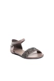 Bueno Shoes Gri Deri Kadın Düz Sandalet 01wj1103