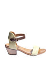 Bueno Shoes Haki Deri Kadın Topuklu Sandalet 01wj1802