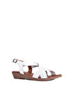 Bueno Shoes Beyaz Gümüş Deri Kadın Topuklu Sandalet 01wl1505