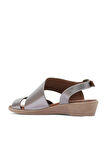 Bueno Shoes Kurşun Deri Kadın Sandalet 01wl1508