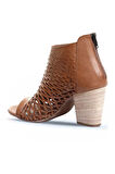 Bueno Shoes Kahverengi Deri Kadın Topuklu Sandalet 01wl3700
