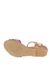Bueno Shoes Multi Ms1 Deri Kadın Dolgu Topuklu Sandalet 01wl6800