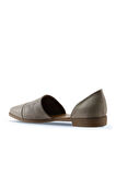 Bueno Shoes Gri Deri Kadın Düz Babet 01wn0101