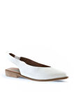 Bueno Shoes Beyaz Deri Kadın Düz Sandalet 01wn0102