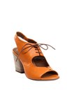 Bueno Shoes Turuncu Deri Kadın Topuklu Sandalet 01wn0100
