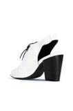 Bueno Shoes Beyaz Deri Kadın Topuklu Sandalet 01wn0100