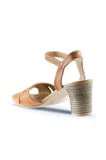 Bueno Shoes Taba Deri Kadın Topuklu Sandalet 01wn1501