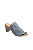 Bueno Shoes Mavi Süet Kadın Topuklu Terlik 01wn1503