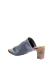 Bueno Shoes Mavi Süet Kadın Topuklu Terlik 01wn1503