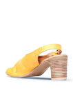 Bueno Shoes Sarı Deri Kadın Topuklu Sandalet 01wn1513