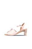 Bueno Shoes Pudra Deri Kadın Topuklu Sandalet 01wn4000