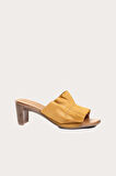 Bueno Shoes Sarı Deri Kadın Topuklu Terlik 01wn4001