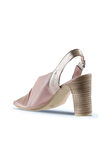 Bueno Shoes Gül Kurusu Deri Kadın Topuklu Sandalet 01wn4304