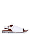 Bueno Shoes Beyaz Deri Kadın Sandalet 01wn5000