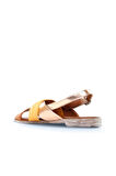 Bueno Shoes Sarı Multi Deri Kadın Düz Sandalet 01wn5010