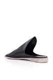 Bueno Shoes Siyah Deri Kadın Düz Terlik 01wn5019