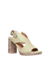 Bueno Shoes Haki Deri Kadın Topuklu Sandalet 01wn6403