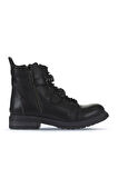 Bueno Shoes Siyah Deri Kadın Düz Bot 01wm1700