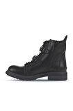 Bueno Shoes Siyah Deri Kadın Düz Bot 01wm1700