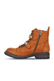 Bueno Shoes Taba Nubuk Kadın Düz Bot 01wm1700