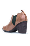 Bueno Shoes Yeşil Deri Kadın Topuklu Bot 01wp1506