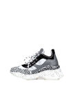 Bueno Shoes Leopar Deri Kadın Dolgu Topuklu Spor Ayakkabı 01wq11400