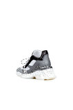 Bueno Shoes Leopar Deri Kadın Dolgu Topuklu Spor Ayakkabı 01wq11400