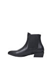 Bueno Shoes Siyah Deri Kadın Topuklu Bot 01wp7103