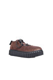 Bueno Shoes Kahverengi Deri Kadın Dolgu Topuklu Ayakkabı 01wp7400