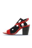 Bueno Shoes Kırmızı Deri Kadın Topuklu Sandalet 01wl3704