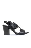 Bueno Shoes Siyah Deri Kadın Topuklu Sandalet 01wq2902