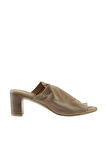 Bueno Shoes Bej Süet Kadın Topuklu Terlik 01wn1503