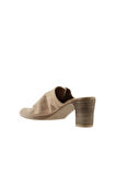 Bueno Shoes Bej Süet Kadın Topuklu Terlik 01wn1503
