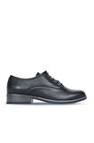 Bueno Shoes Siyah Amf Deri Kadın Az Topuklu Ayakkabı 01wr3300