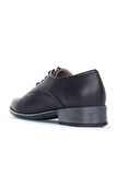 Bueno Shoes Siyah Amf Deri Kadın Az Topuklu Ayakkabı 01wr3300