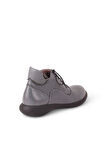 Bueno Shoes Gri Deri Kadın Düz Bot 01wr7700