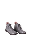 Bueno Shoes Gri Deri Kadın Düz Bot 01wr7700