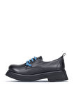 Bueno Shoes Mavi Deri Kadın Klasik Ayakkabı 01wr8804