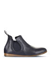 Bueno Shoes Lacivert Deri Kadın Düz Bot 01wp1602