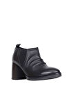 Bueno Shoes Siyah Deri Kadın Topuklu Bot 01wp3314