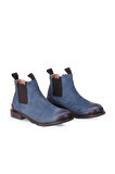 Bueno Shoes Mavi Nubuk Kadın Düz Bot 01wr0901