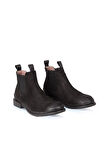 Bueno Shoes Siyah Nubuk Kadın Düz Bot 01wr0901