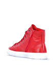Bueno Shoes Kırmızı Deri Kadın Baskılı Spor Bot 01wr1806