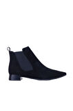 Bueno Shoes Siyah Süet Kadın Düz Bot 01wr3005