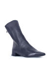 Bueno Shoes Siyah Deri Kadın Topuklu Bot 01wr3011