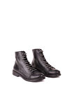 Bueno Shoes Gri Deri Kadın Düz Bot 01wr3701